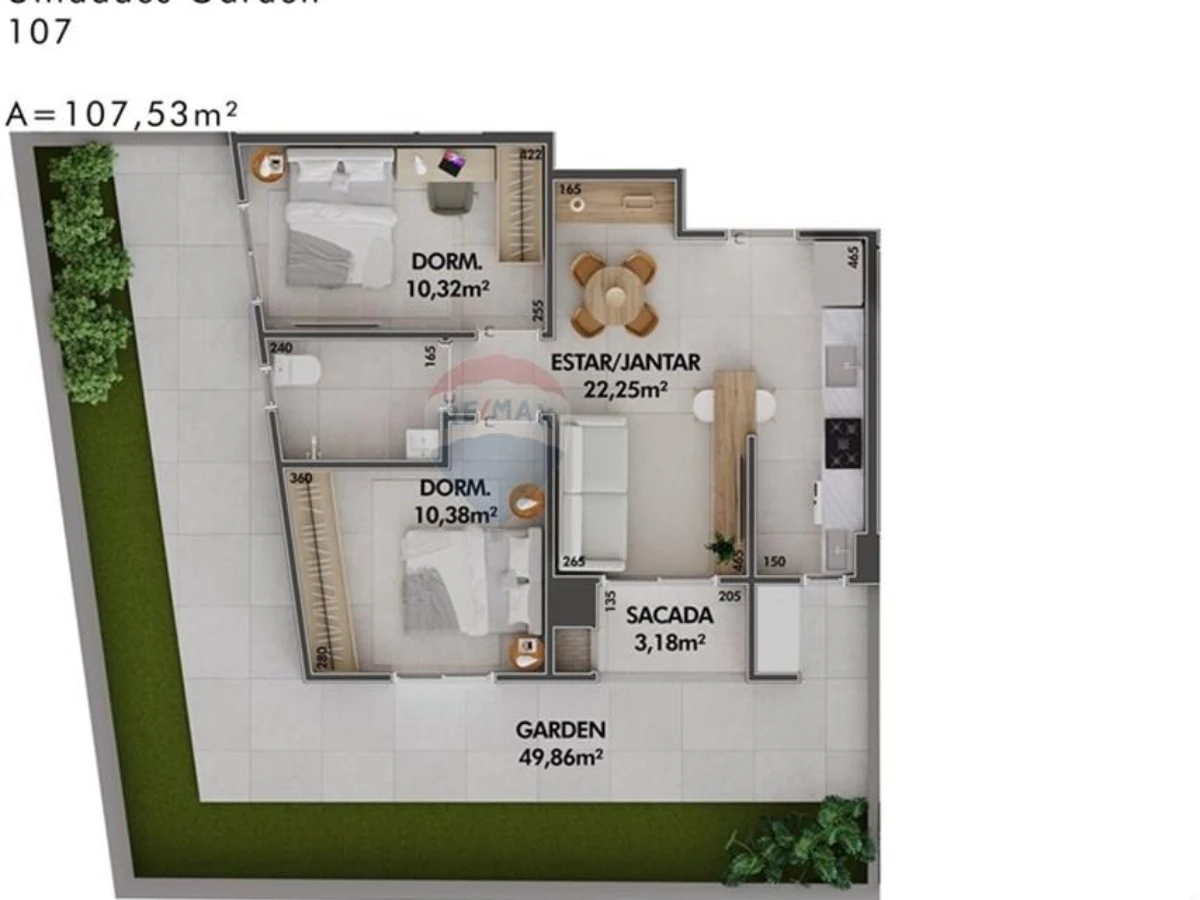 Garden Apartment for Sale – ADORE | CACUPÉ, Florianópolis, Unit 107